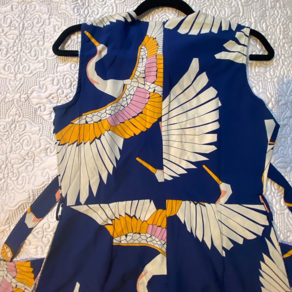 Beautiful crane print one piece